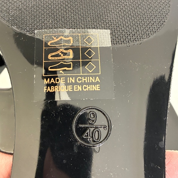 Jeffrey Campbell Black Gummy-THG Ankle Wrap Kitten Heel Jelly Thong Sandals Sz 9 - Picture 6 of 9